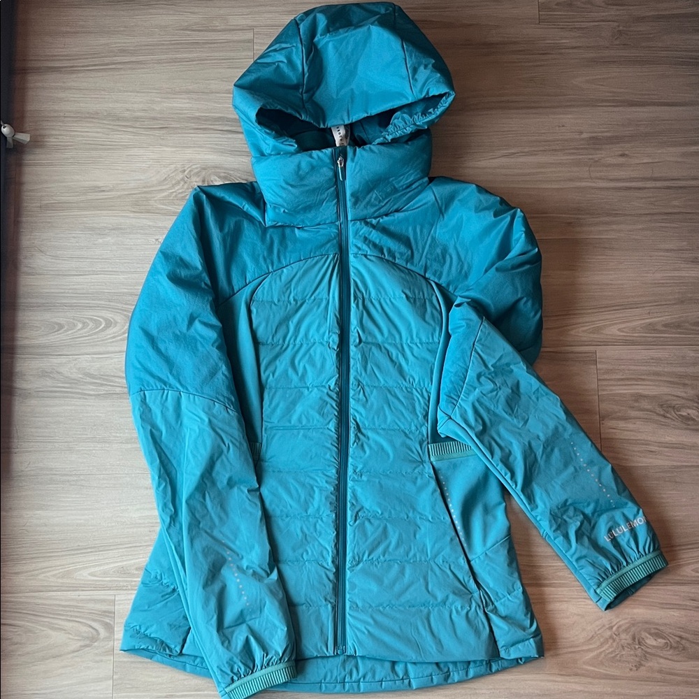 lululemon athletica Blue Hooded Puffer Jacket